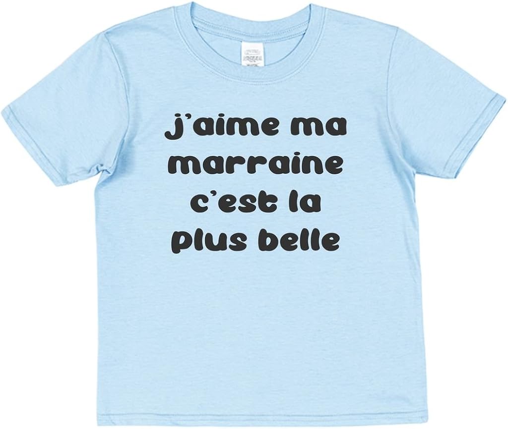 Tee Shirt J'aime Ma Maitresse Leclerc Click My Clobber J'aime ma Marraine C'est la Plus Belle T-Shirt Enfant