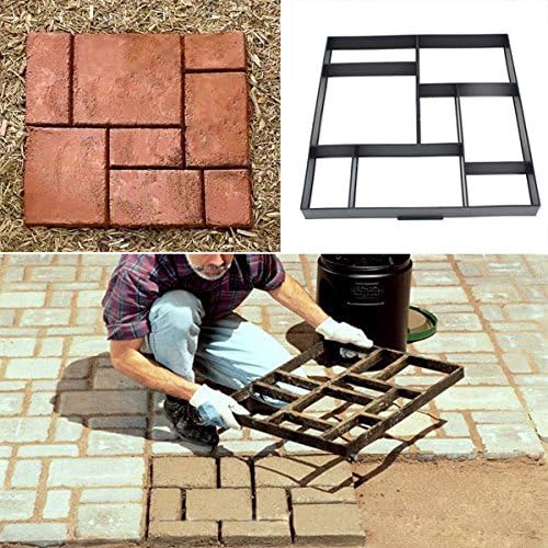 51cm Garden DIY Plastic Path Maker Model Road Paving Cement Mould Brick Stone Road