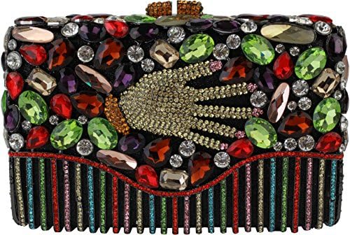Yilongsheng Women Full Rhinestones Clutch Handbags For Party Wedding L-4013 (Multicolor 02)