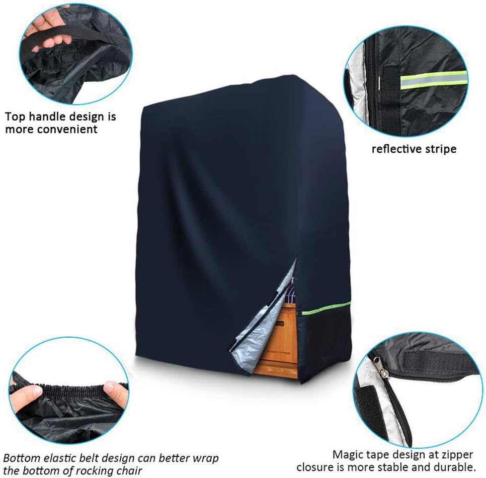 135 x 105 x 175 WERTAZ Strandkorb Schutzhülle wasserdichte Atmungsaktiv