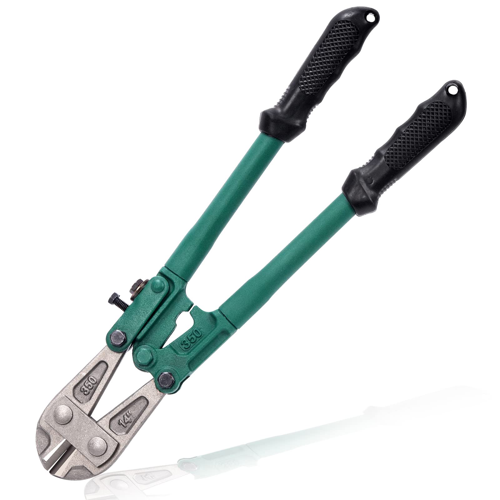 Glarks 14Inch/350mm Bolt Cutter, Great Neck Bolt Cutter Lock Cutter, Spring Snip Clipper, Heavy Duty Wire Cable Cutter with Soft Anti-Slip Handle for Soft Metal, Bolts, Screw Rods, Rivets and Chain