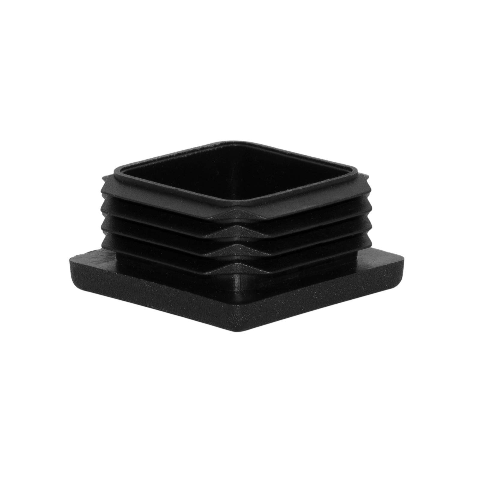 Flyshop 45 x 45 mm Black Plastic Plugs Square Tubing End Caps Tube Inserts Chair Glides 8 Pack