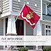 Anley Fly Breeze 3x5 Foot US Marine Corps Flag - Vivid Color and UV Fade Resistant - Canvas Header and Double Stitched - United States Military Flags Polyester with Brass Grommets 3 X 5 Ft