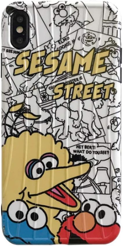 iPhone X Case, iPhone Xs Case, KAWS Sesame Street Drop Protection TPU Back Soft Shockproof for Apple iPhone X/Xs