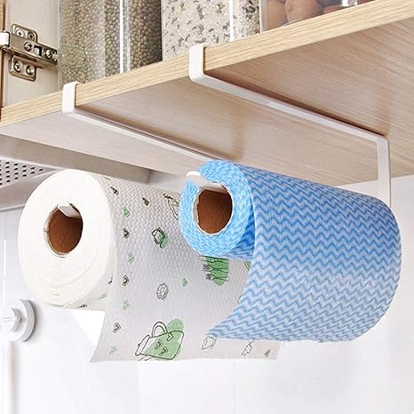 Amazon キッチンペーパーホルダー 26 10 5 8cm ロールホルダー キッチンペーパー収納 ペーパーホルダー 吊り 戸棚下 キッチンロールホルダー 戸棚下収納ラック ペーパーハンガー 1個 穴開け不要 戸棚下 ラップホルダー タオルホルダー タオルハンガー バスルーム