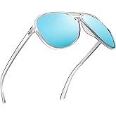 JIM HALO Polarized Aviator Sunglasses Men Women Oversize Plastic Driving Glasses