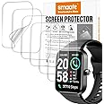 smaate Screen Protector Compatible with SKG V7 Cyber, IDW15 1.8” Fitpolo, TMHAI VERYFIT Smart Watch (Answer/Make Calls), Soft TPU, 6-pack, Bubble Self-healing