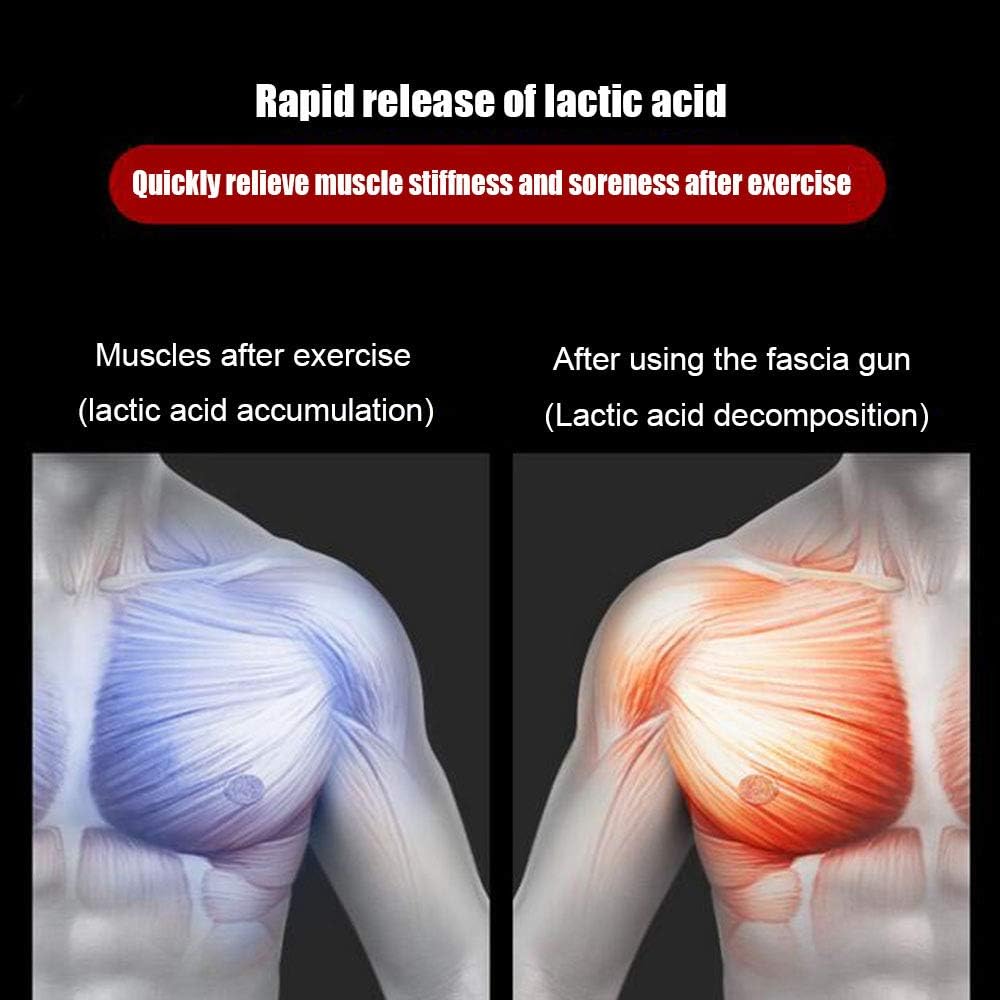 Amazon Com Chenjc Muscle Massager Electric Fascia Gun Massage Deep Tissue Fitness Lcd Touch Screen Electric Massager Carbonfiber Home Kitchen