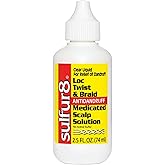 Sulfur8 Loc Twist &amp; Braid Medicated Scalp Solution 2.5 oz &ndash; Helps Control Dandruff Flakes, Itchy Scalp Relief &amp; Moisturizing Scalp Treatment for Locs, Braids &amp; Textured Hair
