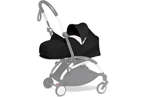 BABYZEN YOYO 0+ Newborn Pack, Black - Includes Mattress, Canopy, Head Support & Foot Cover - Requires YOYO2 Frame (Sold Separately)