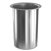 Reluen Small Stainless Steel Utensil Holder for Kitchen, Bars, Countertop | Odor and Rust Resistant, Durable, Dishwasher Safe Cylinder | Bar Tool Holder, Cup for Stir Spoons, Baristas, Commercial Use