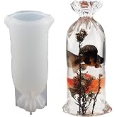 White Lucky Bag 3D Resin Molds, Silicone Mould for Resin Epoxy Casting Crafts, Dried Flowers Specimens Preservation for DIY Lucky Bag Home Desktop Decorations Ornaments Sculpture Supplies