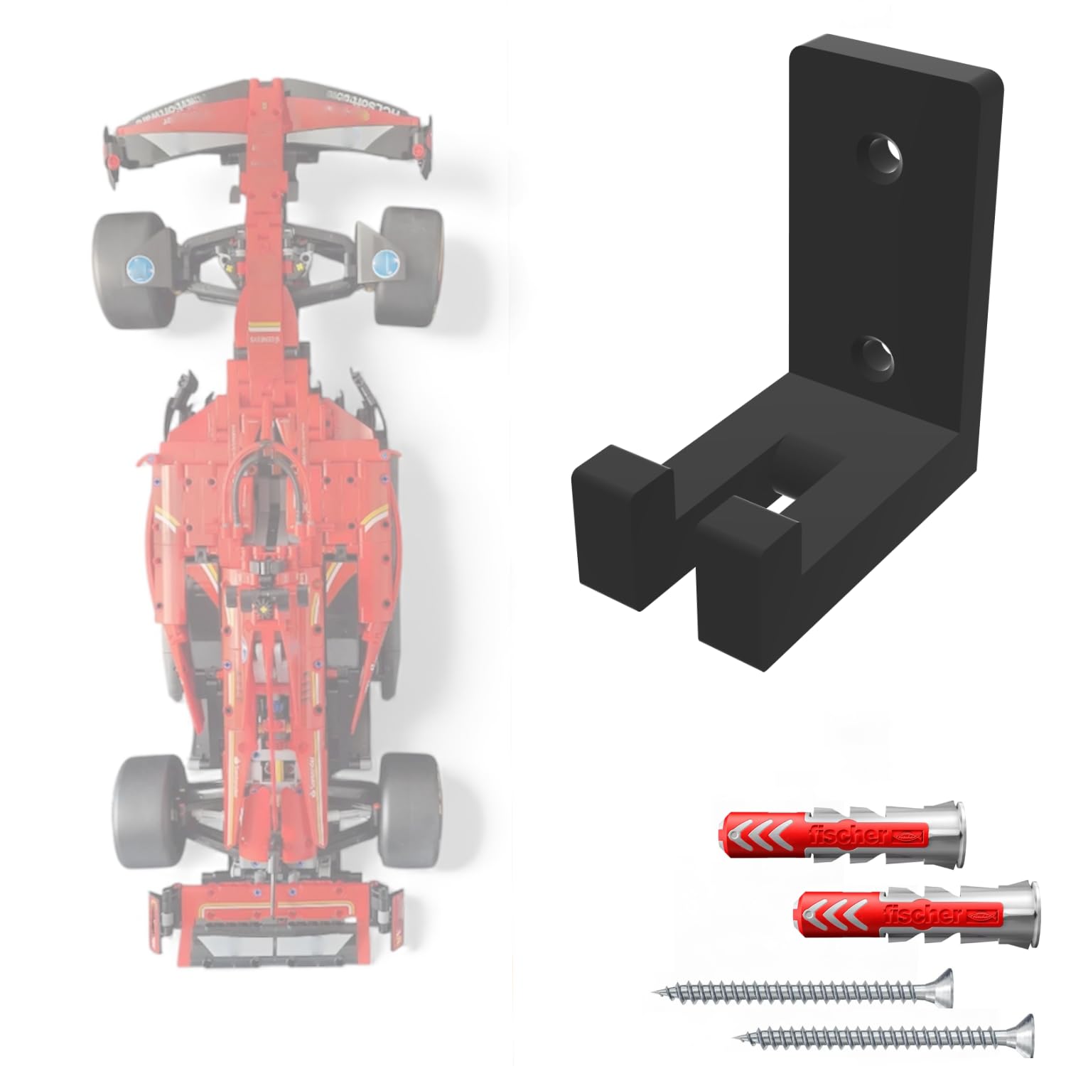 Wall Mount Hook Bracket Compatible with Lego F1 Technic Ferrari SF-24 42207 – Secure Wall Mount Easy Install