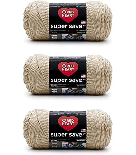 Amazon.com: Red Heart Super Saver Jumbo Aran Fleck Yarn - 2 Pack