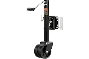 AOLINK 2000 lbs Trailer Jack with Dual Wheel, Heavy Duty Swivel Mount, 12" Lift, Bolt-on Tongue Jack for RV Boat Trailers