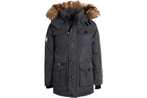 CANADA WEATHER GEAR Boys' Winter Jacket - Heavyweight Teflon Canvas Parka Coat – Winter Ski Jacket (Size: 8-20)