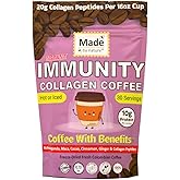 Made by Nature Immunity Collagen Protein Coffee | 30 Servings | Colombian Coffee | 10g Protein | Collagen Peptides | Skin, Joint, Muscle Support | Energy Boost | Hot/Iced (30 Servings, Immunity Collagen Protein)