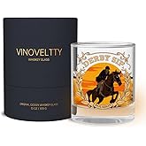 Vinoveltty Horse Whiskey Glasses, Horse Gifts for Men Women, Fathers Day Christmas Birthday Gift Derby Festival Gifts for Horses Lover Men Dad Husband Brother(300ML)