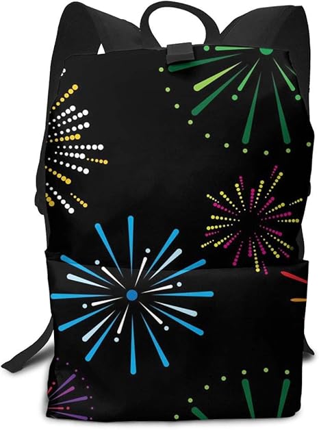 Amazon Co Jp 色 明るい花火柄 リュック バックパック 人気のリュックサック カジュアル おしゃれ 通学 スポーツ リュック サック アウトドア 花見 イベント 開会式 旅行用品 旅行小物 通販