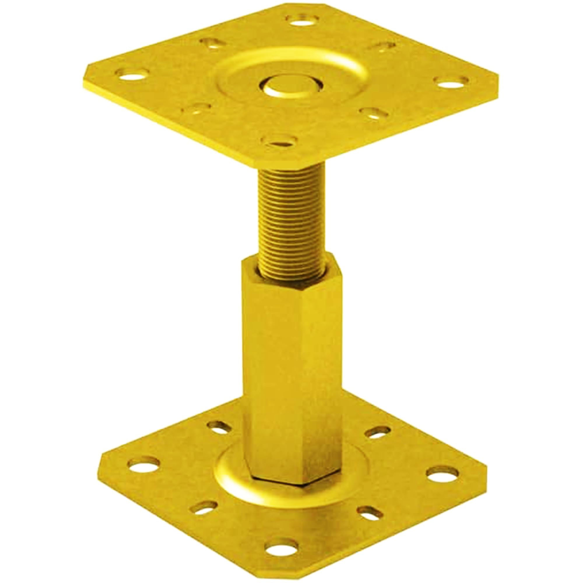 Fence Posts Size: 130mm x 130mm Yellow (5" x 5") Pack of: 1 Repair Support Brackets Adjustable Heavy Duty Bolt Down