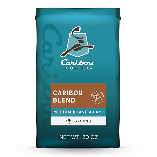 CARIBOU COFFEE, MEDIUM ROAST GROUND COFFEE, 100% ARABICA COFFEE – CARIBOU BLEND 20 OUNCE BAG