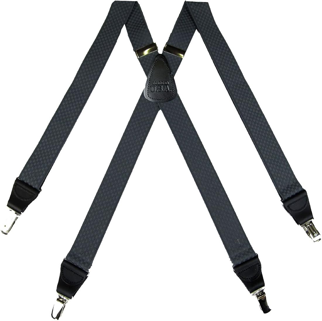 Gray Men's Dress Suspenders for pants trousers Made in the USA at