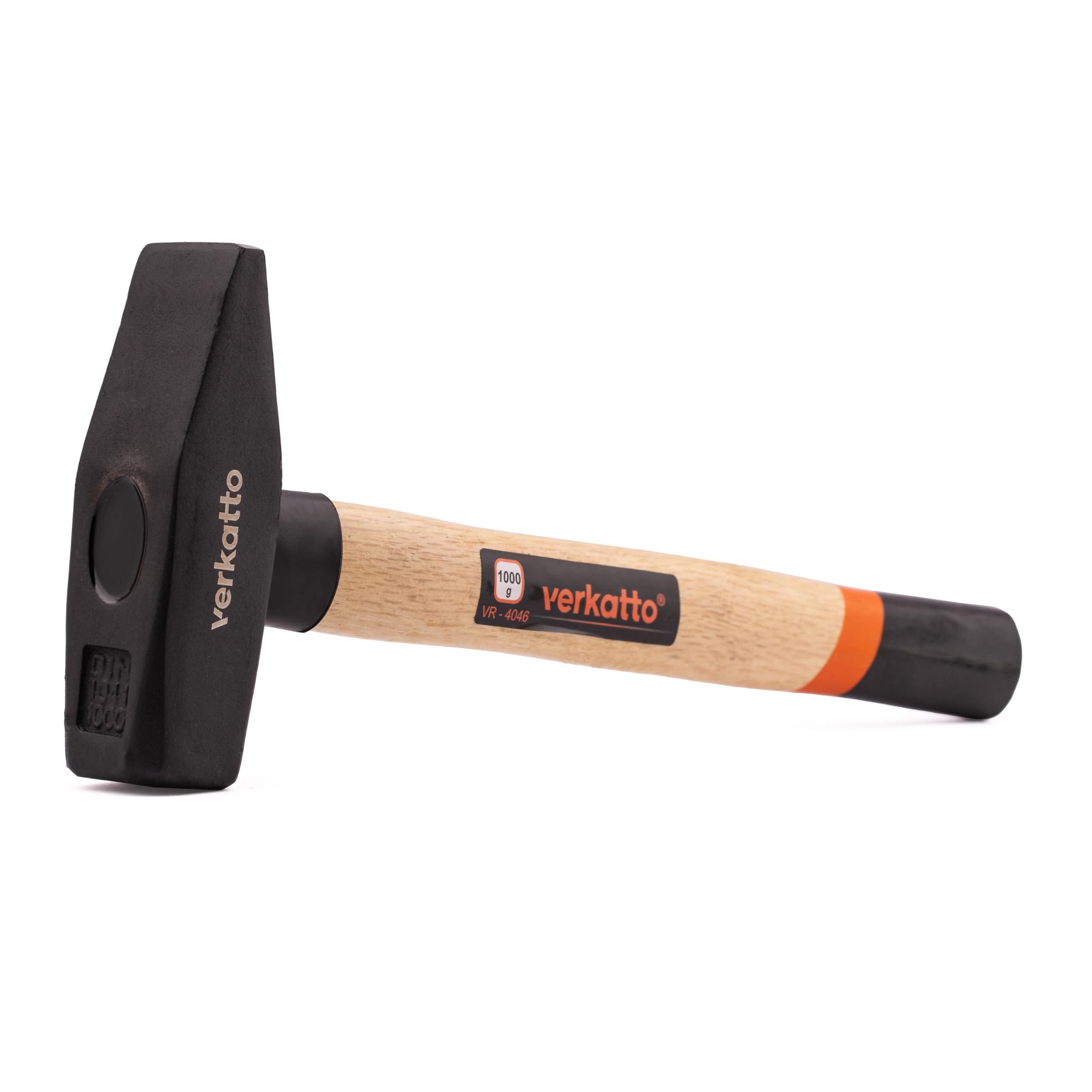 Mivos Engineer's Hammer 1000 g with Wooden Handle - Engineer's Hammer with Forged Hammer Head - Tool for Locksmiths - Assembly Hammer - Steel Hammer 1000 g Head Weight - DIN 1041