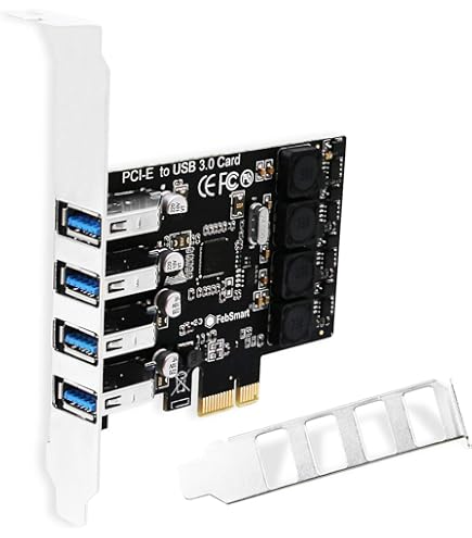 Amazon.com: 4 Ports PCIE USB 3.0 Card Super Speed 5Gbps PCI