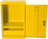 The Workplace Depot Hazardous Storage Cabinet – 10L Sump, Yellow view 3