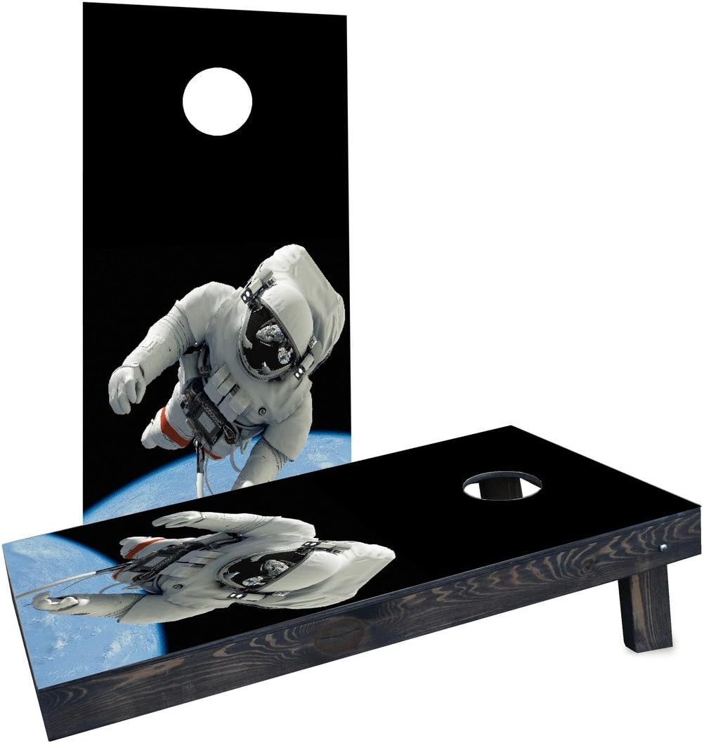 Custom Cornhole Boards Incorporated CCB1262x4AWRH Astronaut Floating Above Earth