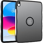 BENTOBEN Magnetic for iPad A16 Case (11th Generation 11 Inch 2025), iPad 10th Generation Case 10.9 Inch 2022, Cute Curly Wavy Translucent Matte Slim Soft TPU Tablet Cover for iPad 11th/10th Gen, Black