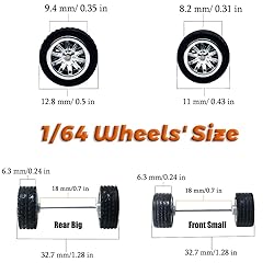 WAVEIST 1/64 Wheels Smooth Tire Skin and Detachable