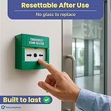 AMALOCKS SecureMyDoor Resettable Emergency Break Glass Call Point Indoor Green view 2