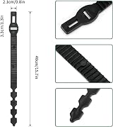 KINGLAKE 4Pcs 40cm Black Tree Ties Adjustable Interlock Garden Supports view 3