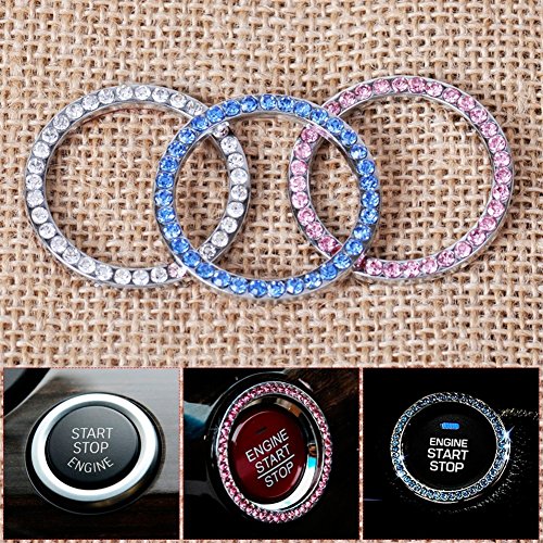 Gilroy Auto Start Decor Rhinestone Car Engine Start Stop Decoration Crystal Interior Ring Decal for Vehicle Ignition Button - Thumbnail 2