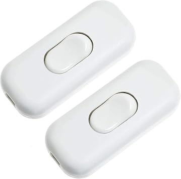 Inline Cord Switch Pluspoe 2 Pack On Off Button Control Lamp Appliance Switch For Bedroom Table Lamp Desk Led Lights White Amazon Com