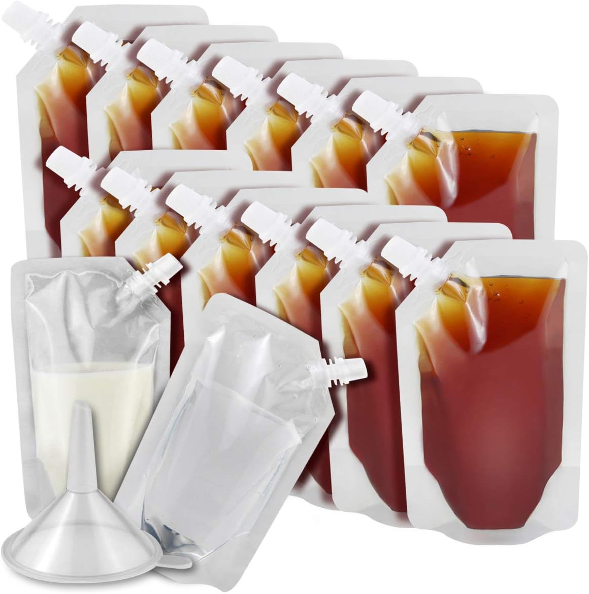 Amersumer 15 Pcs Plastic Reusable and Concealable Drinking