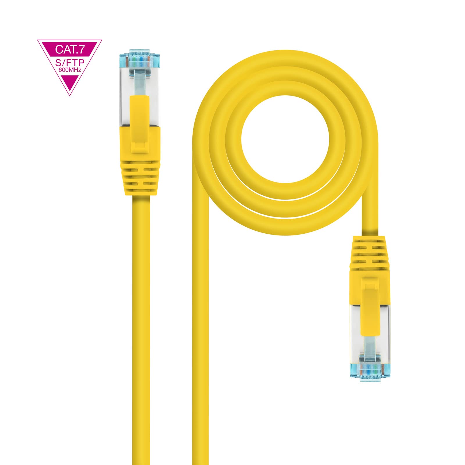 NANOCABLE 10.20.1701-Y - Cat.7 600MHZ LSZH SFTP PIMF AWG26 Network Cable, Yellow, 1 m