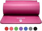 Sparta NBR Yoga Mat 10mm Extra Thick Non Slip Large Pink with Carry Strap view 3