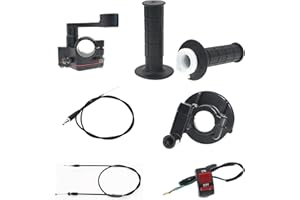 MAXANDA Twist throttle Thumb Throttle Throttle handle Twist throttle cable kit For 50 70 90 110 125 250cc Pit Bike TAOTAO ATV Dirt Bike Kazuma Baja Quad Go Kart