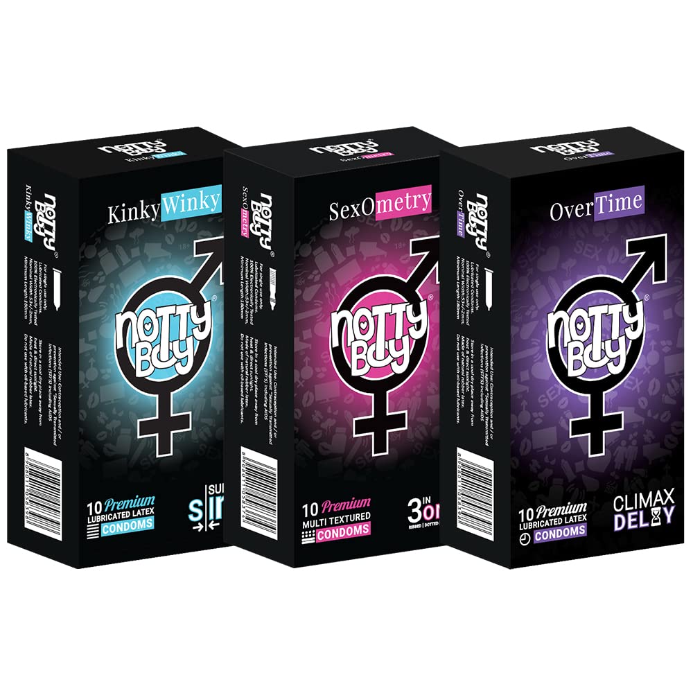 NottyBoy Multipack with 3 Different Types of Condoms 30 pcs