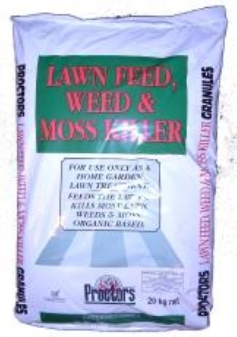 H & T Proctor Lawn Feed/Weed & Moss Killer 20kg