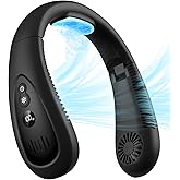 GAITIR Neck Air Conditioner, Portable Neck Fan with Cooling Plate 360°Cooling Airflow, 5000mah Rechargeable USB Fan Hands Free Bladeless Wearable Foldable Mini Fan for Men Women Home Office Outdoor