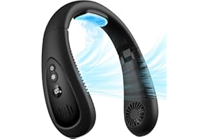GAITIR Neck Air Conditioner, Portable Neck Fan with Cooling Plate 360°Cooling Airflow, 5000mah Rechargeable USB Fan Hands Free Bladeless Wearable Foldable Mini Fan for Men Women Home Office Outdoor