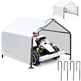 Carbon Steel Material Robot Mower Garage, Removable Zippered Wireless Robotic Lawn Mower Cover Durable Rainproof and UV-Resistant Cover, 30&ldquo;x29&ldquo;x24&ldquo; Fits All Robotic Lawn Mowers(Extra Large Size)