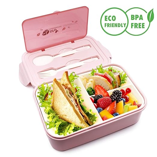 Bento Box,Contenedores de alimentos con cuchara y tenedor,cajas de ...