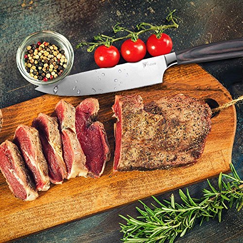 image for Fubosi Chef Knife, Kitchen Knives 8 Inch Stainless Steel Full Tang Bla