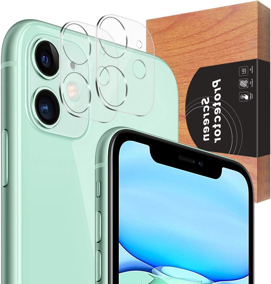 Compatible with iPhone 11 Camera Lens Protector,[2 Pack] Ultra Thin High Definition Anti-Fingerprint Tempered Glass Camera Protector for iPhone 11 -Clear