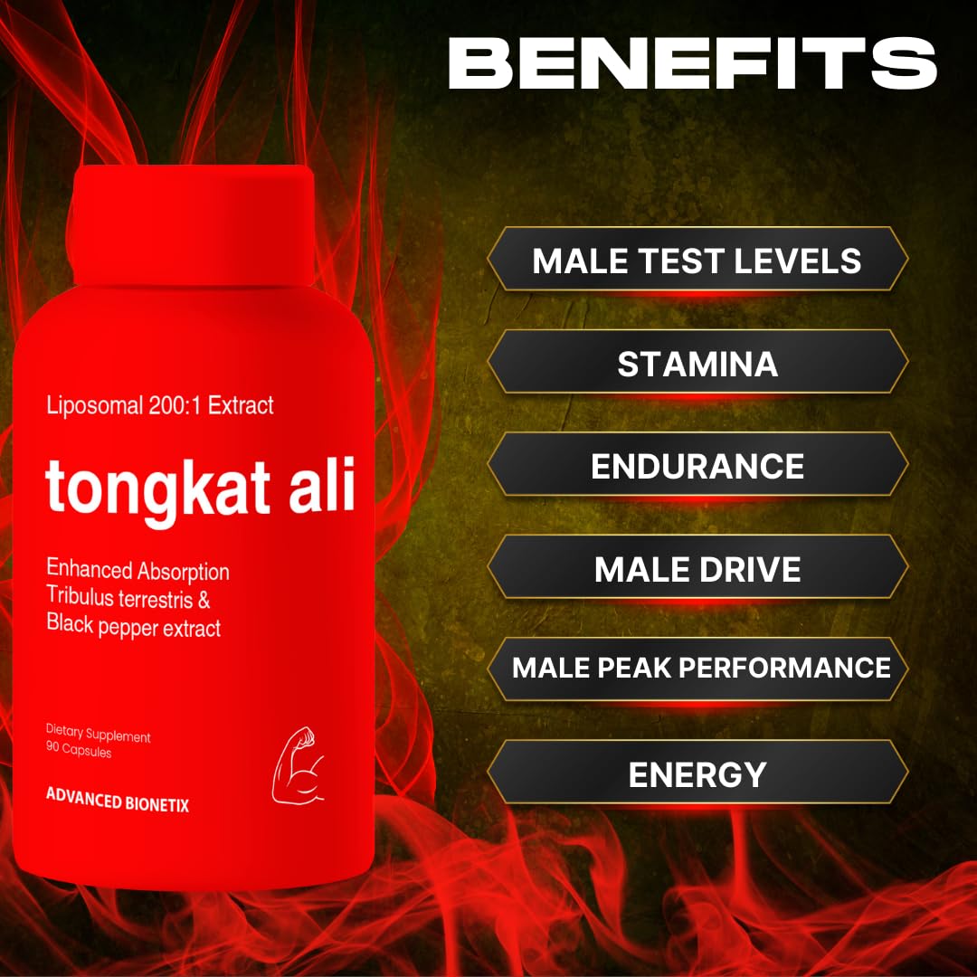 Liposomal Longjack Tongkat Ali Extract Capsules 200x Strength | 200,000 mg | Strength, Drive, Performance & Muscle Mass