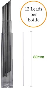 12PA 144 x 0.5mm HB Pencil Lead Refills 12 Tubes 12 leads each view 6